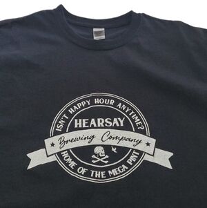 ECOPOSH4U | Johnny Depp Trial Hearsay Brewing Company Tee | Size: L